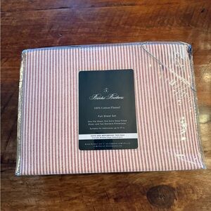 Brooks Brothers Red and White Striped Sheet Set